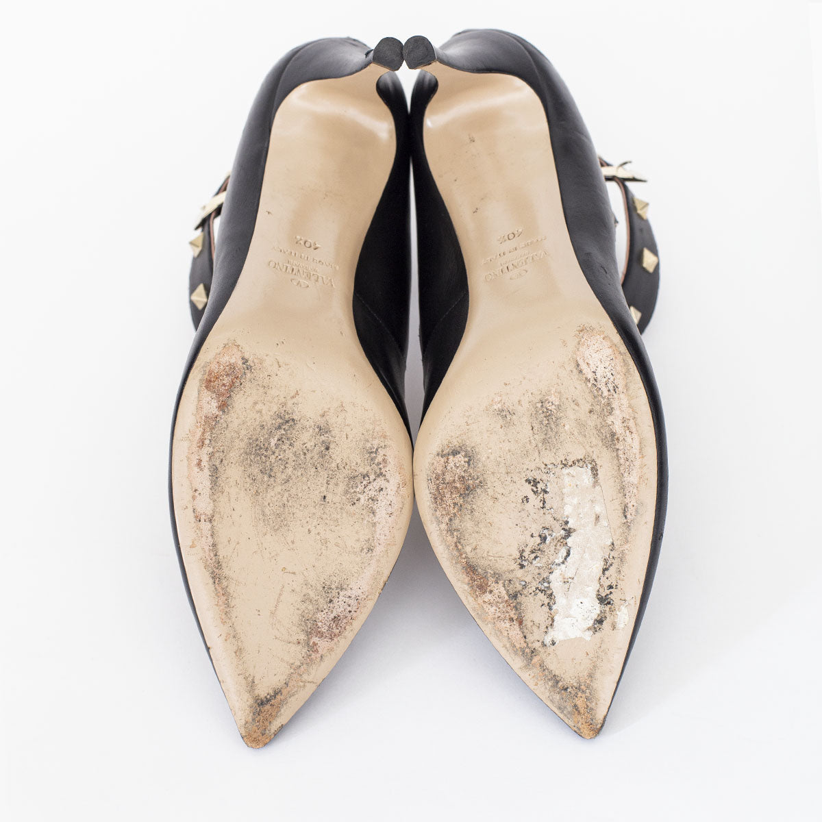 Scarpin Valentino Preto Tornozelo Spike Tam. 40,5