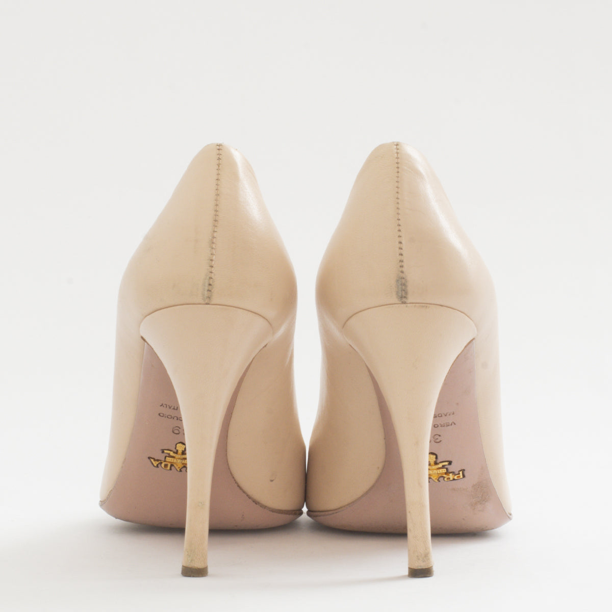 Sapato Peep Toe Prada Nude Tam.39