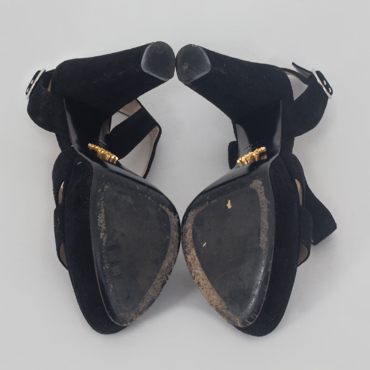 Sandália Prada Preta Camurça Tam. 36,5