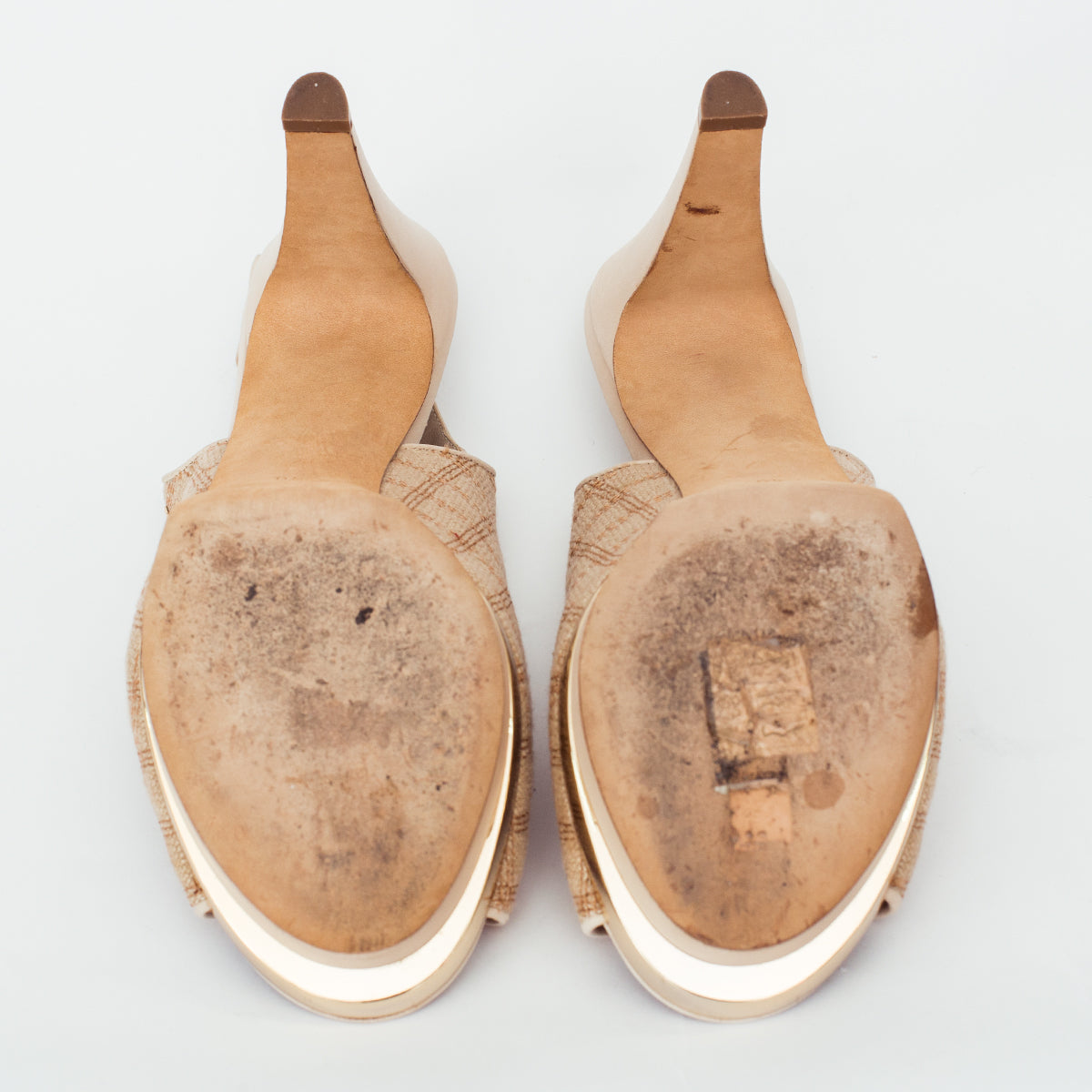 Sapato Chanel Dourado Envelhecido Tam. 40