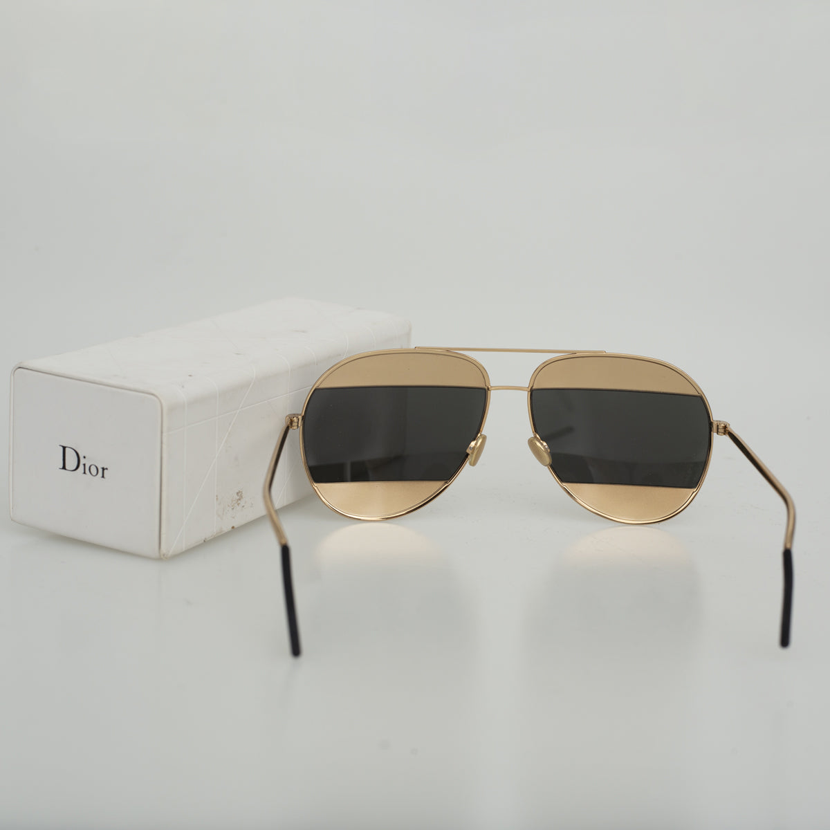 Óculos Christian Dior Split1 Dourado