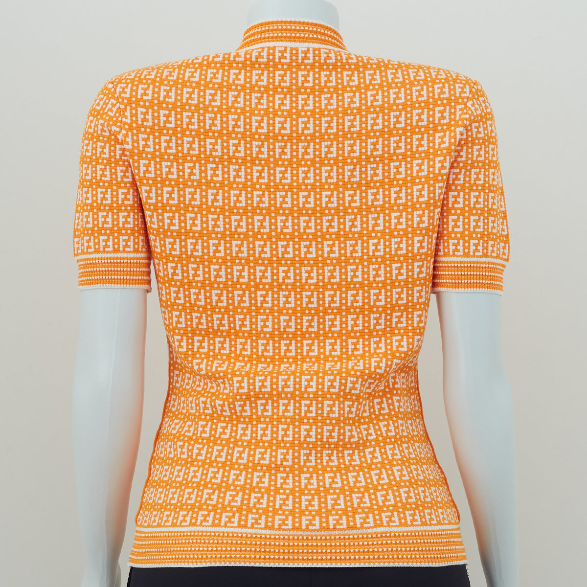 Blusa Fendi Branca e Laranja FF Tam. 42 Br