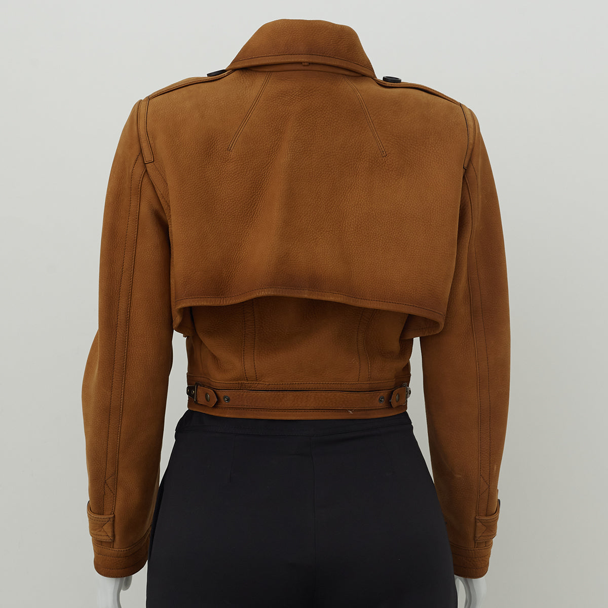 Casaco Burberry Couro Caramelo Tam. 44