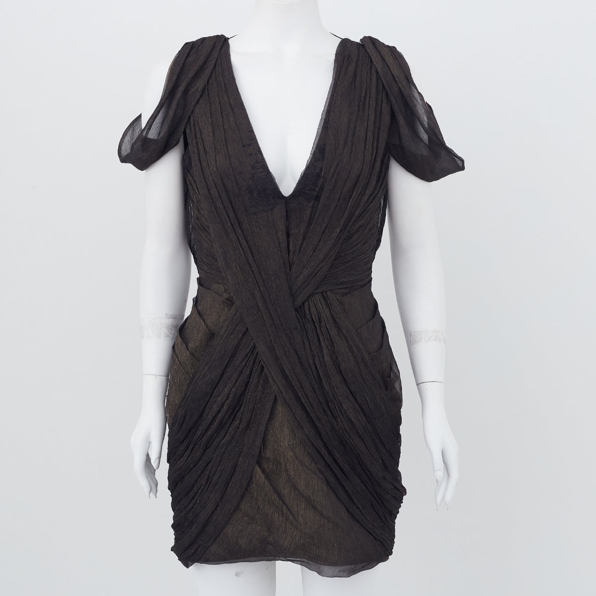 Vestido Matthew Williamson Verde Musgo Metalizado Tam. 8