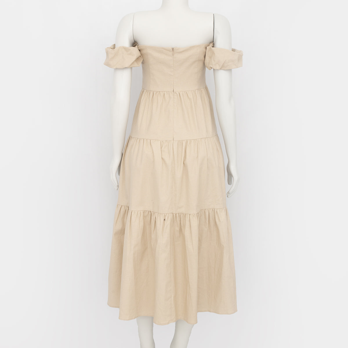 Vestido Staud Longo Bege Tam. 8