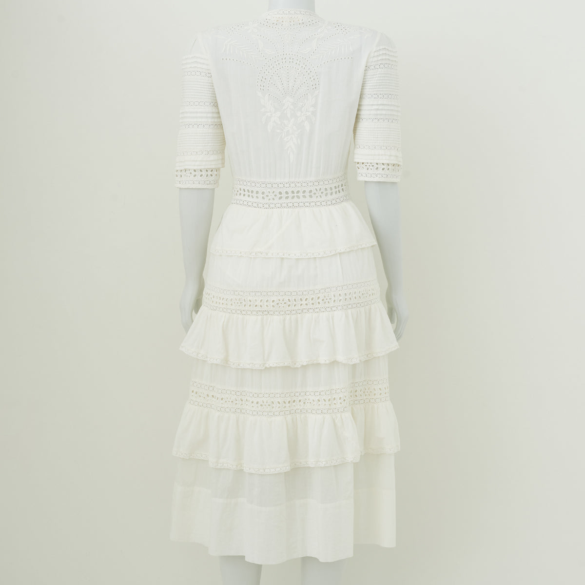 Vestido Love Shack Fancy Curto Branco Tam. M