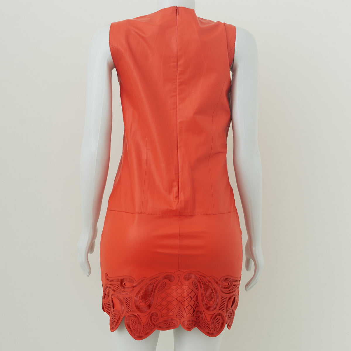 Vestido Talie NK Couro Laranja Tam. 38