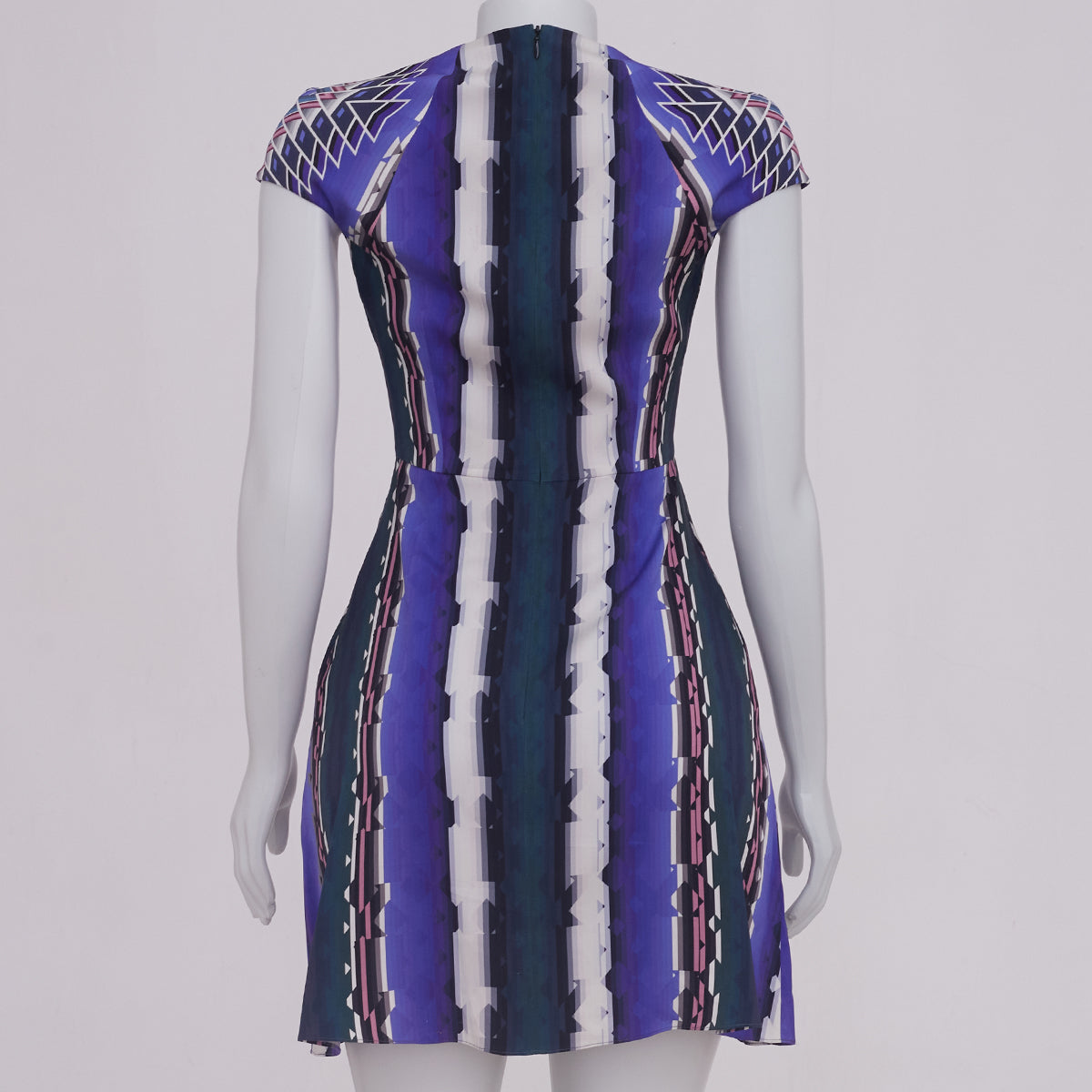 Vestido Peter Pilotto Seda Estampado Geométrico Tam. 40