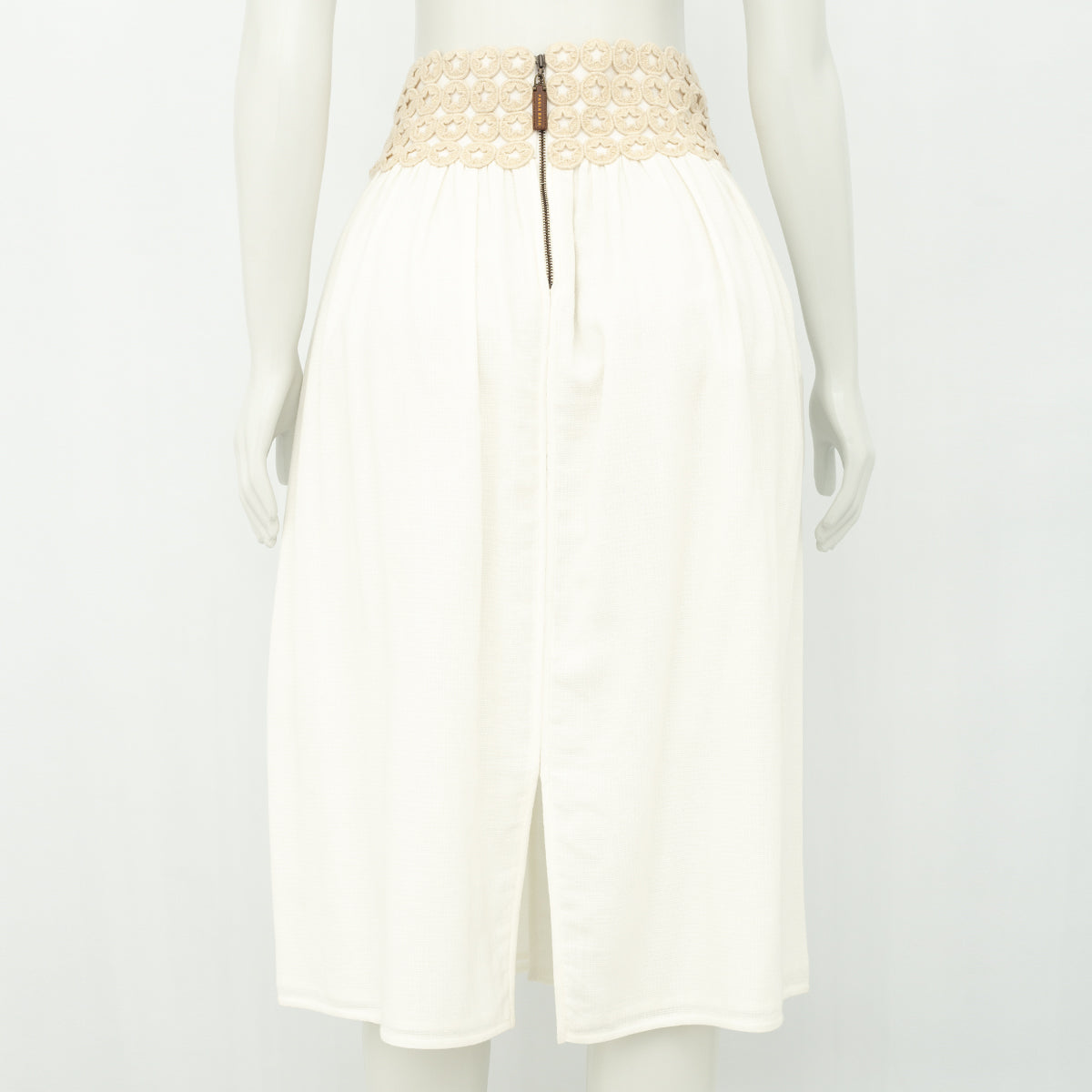 Saia Paula Raia Branca com Estrelas Bege Tam. 36