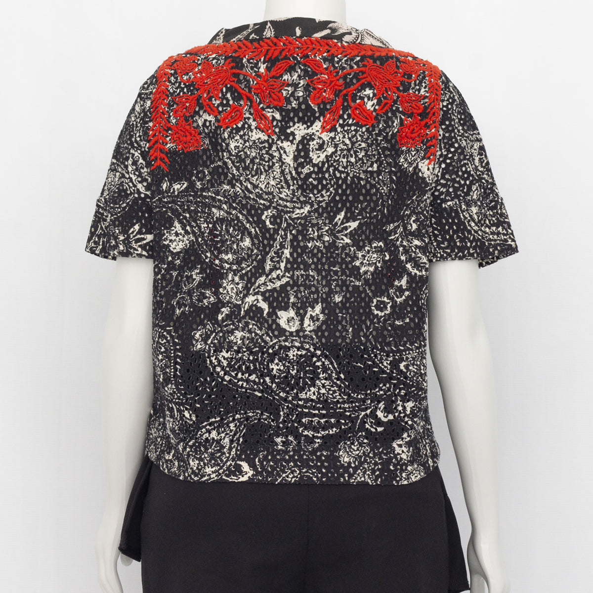 Blusa Isabel Marant Preta e Vermelho