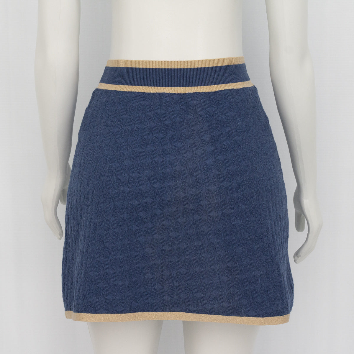 Saia Chanel Azul e Dourada Tam. 38