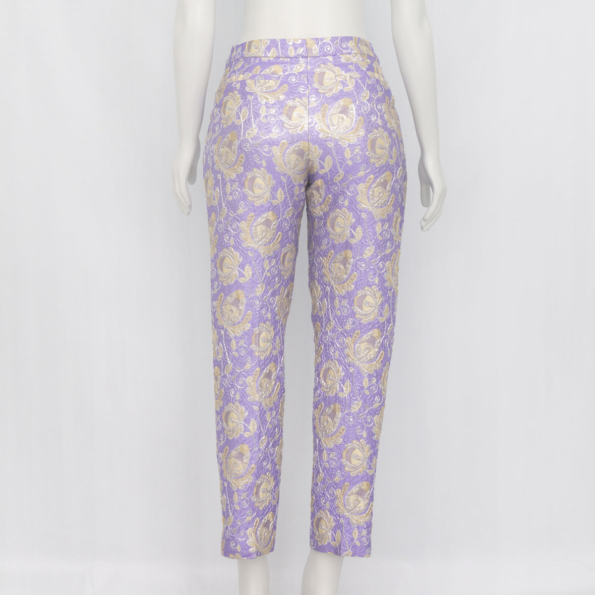 Calça Dries Van Noten Lilás Metálica Tam. 38