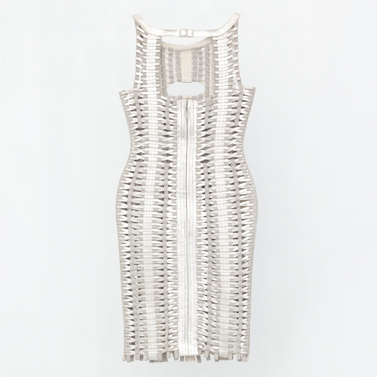 Vestido Herve Leger Trançado Prata Tam. XS
