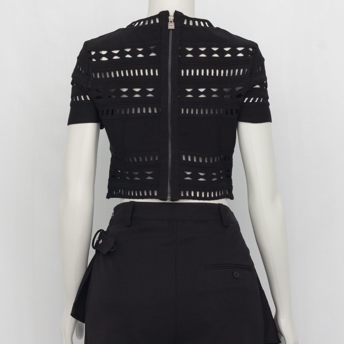 Blusa Herve Leger Cropped Preto Tam. M