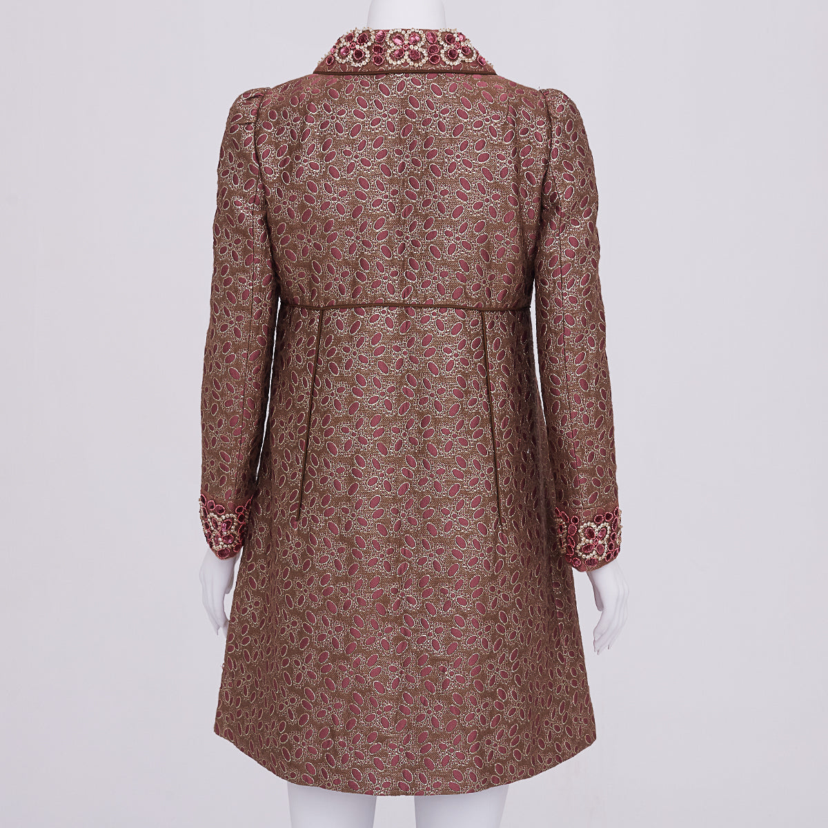 Trench Coat Red Valentino Vinho e Marrom Metalizado Tam. 40