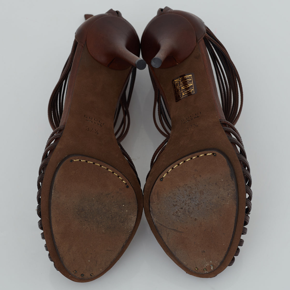 Sapato Gucci Couro Marrom Tam. 37,5