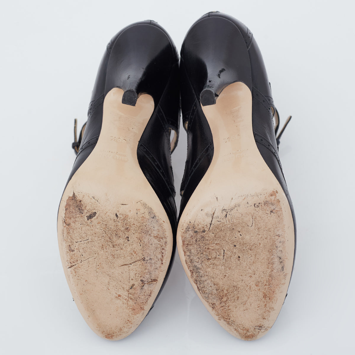 Sapato Miu Miu Couro Preto Tam. 39,5