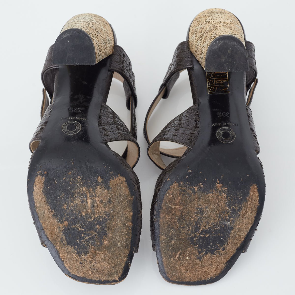 Sandália Dries Van Notten Salto Metal Dourado. Tam 39,5