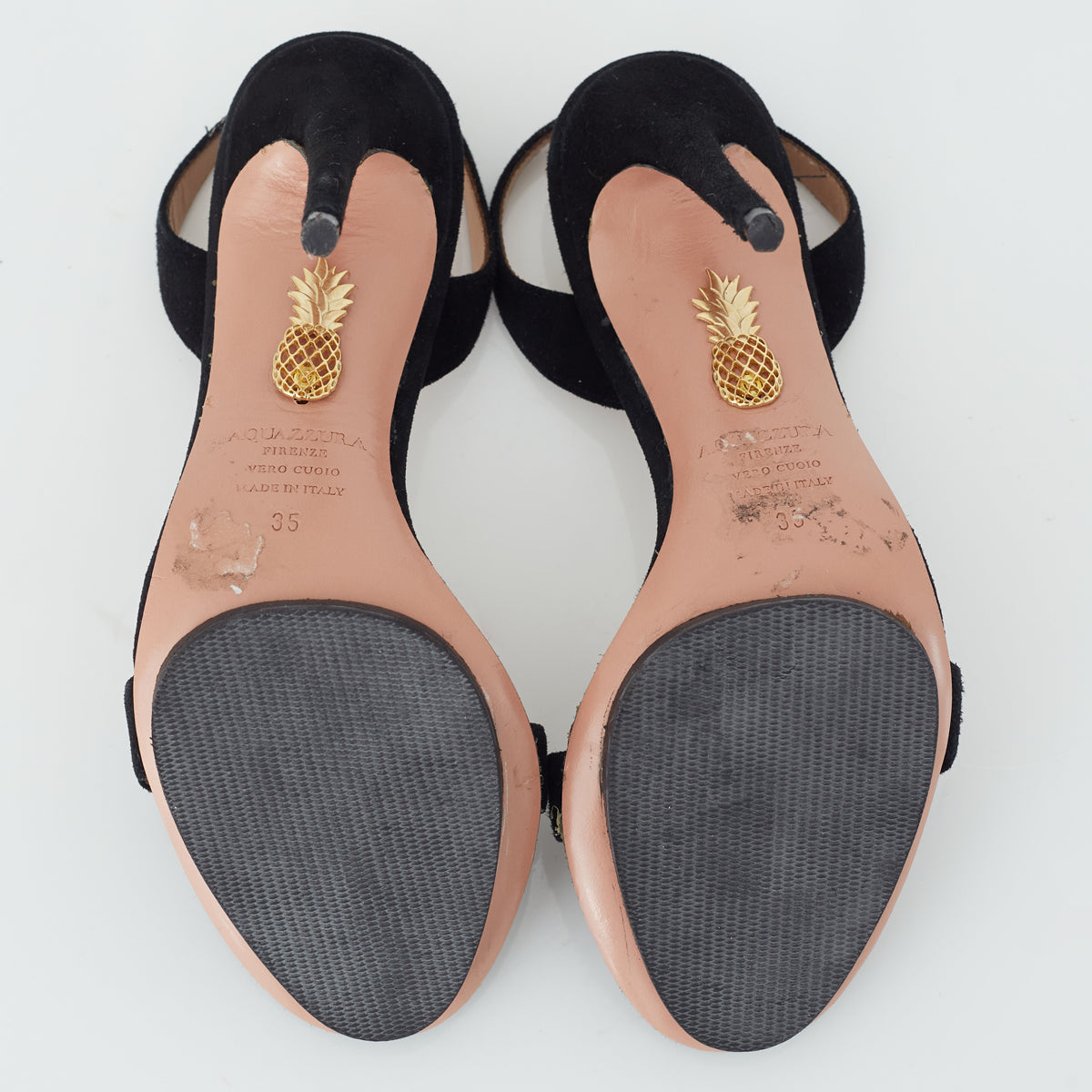 Sandalia Aquazzura Camurça preto Tam. 35