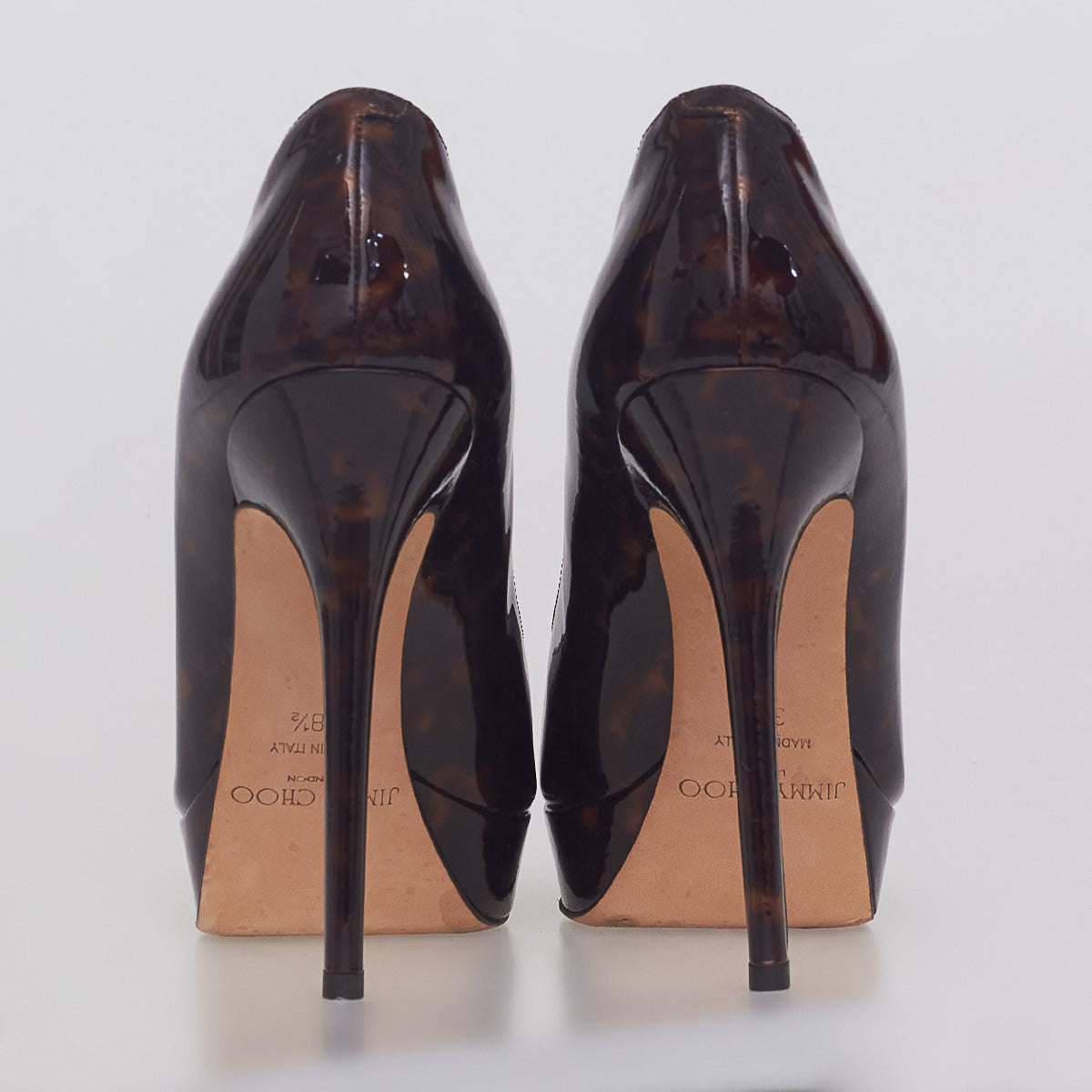 Sapato Jimmy Choo Verniz Tartaruga Tam. 38,5