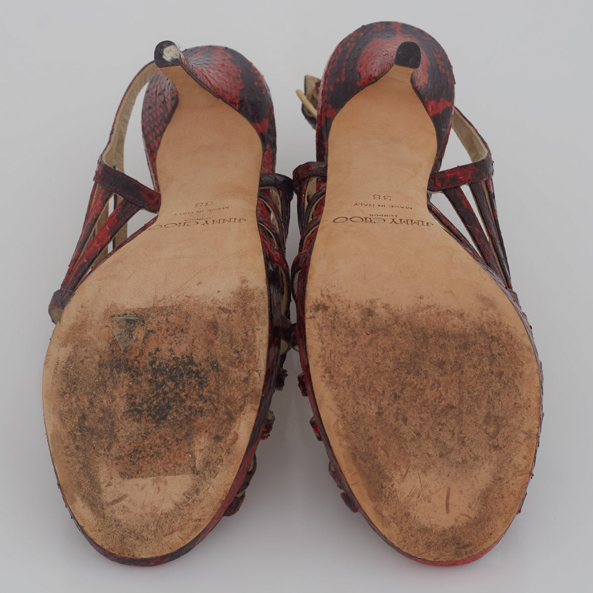 Sandália Jimmy Choo Couro Bicolor Tam. 38