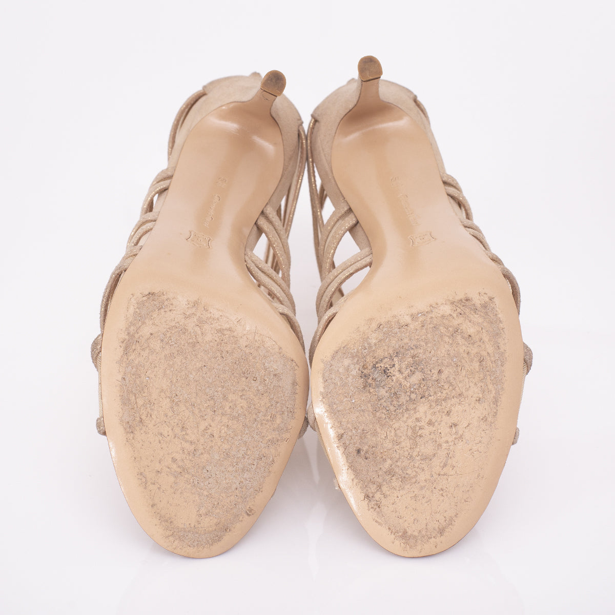 Sandália Gianvito Rossi Ankle Bot Dourada tam. 38,5