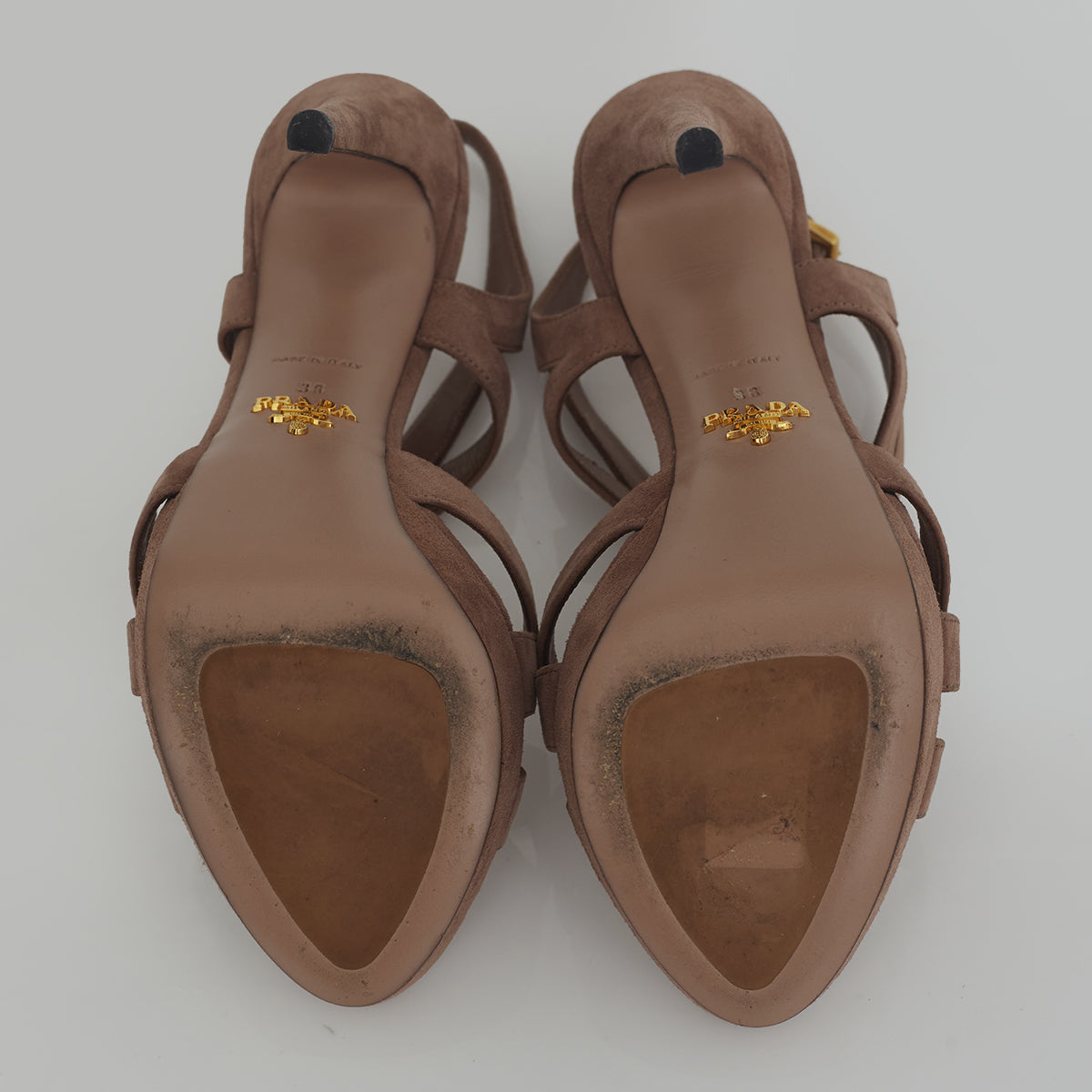 Sandália Prada Camurça Rosê Tam. 38