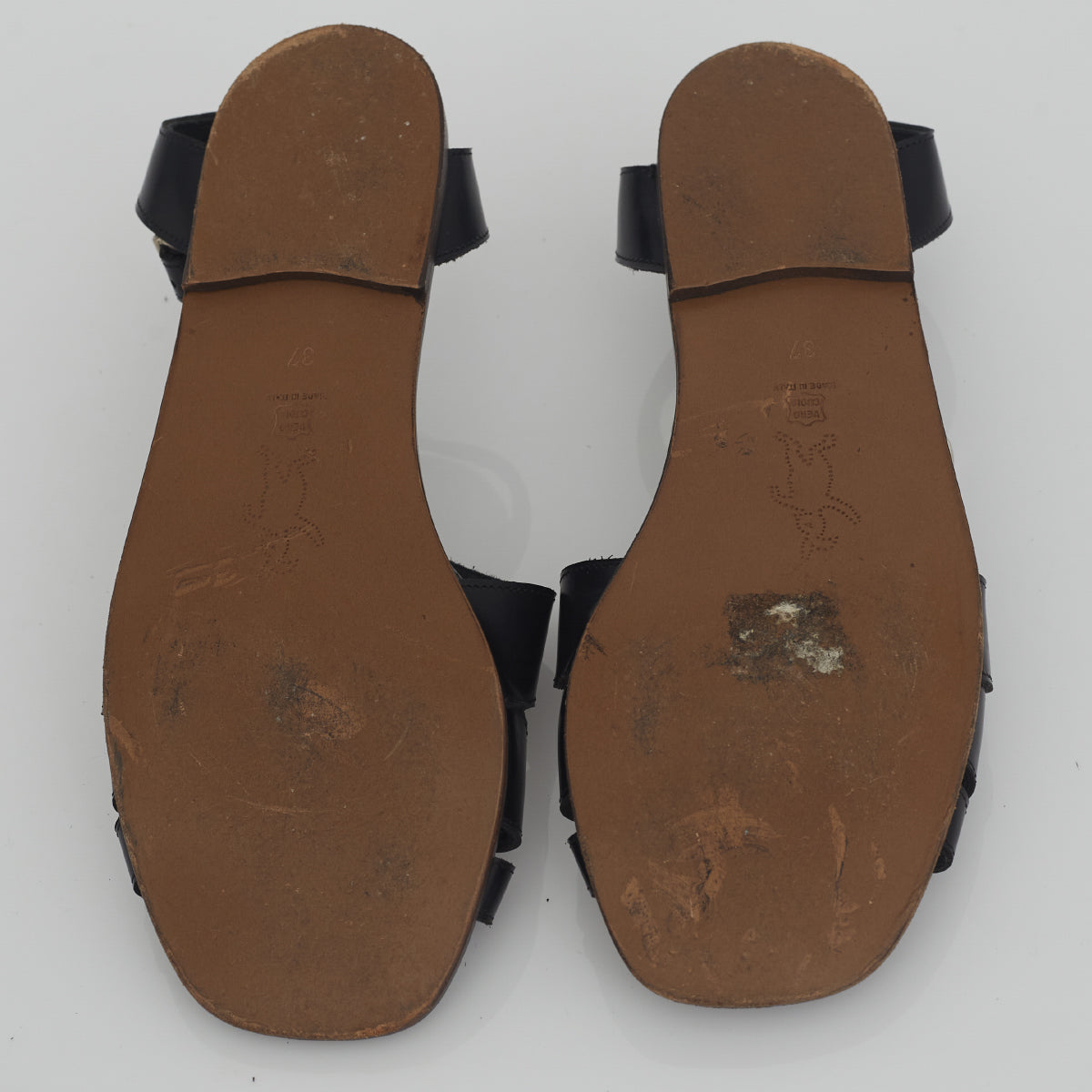 Rasteirinha Marni Couro Preto e Pedraria Tam. 37