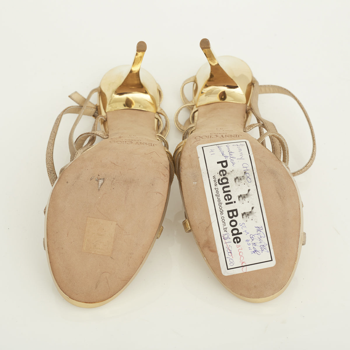 Sandália Jimmy Choo Dourada Tam. 41