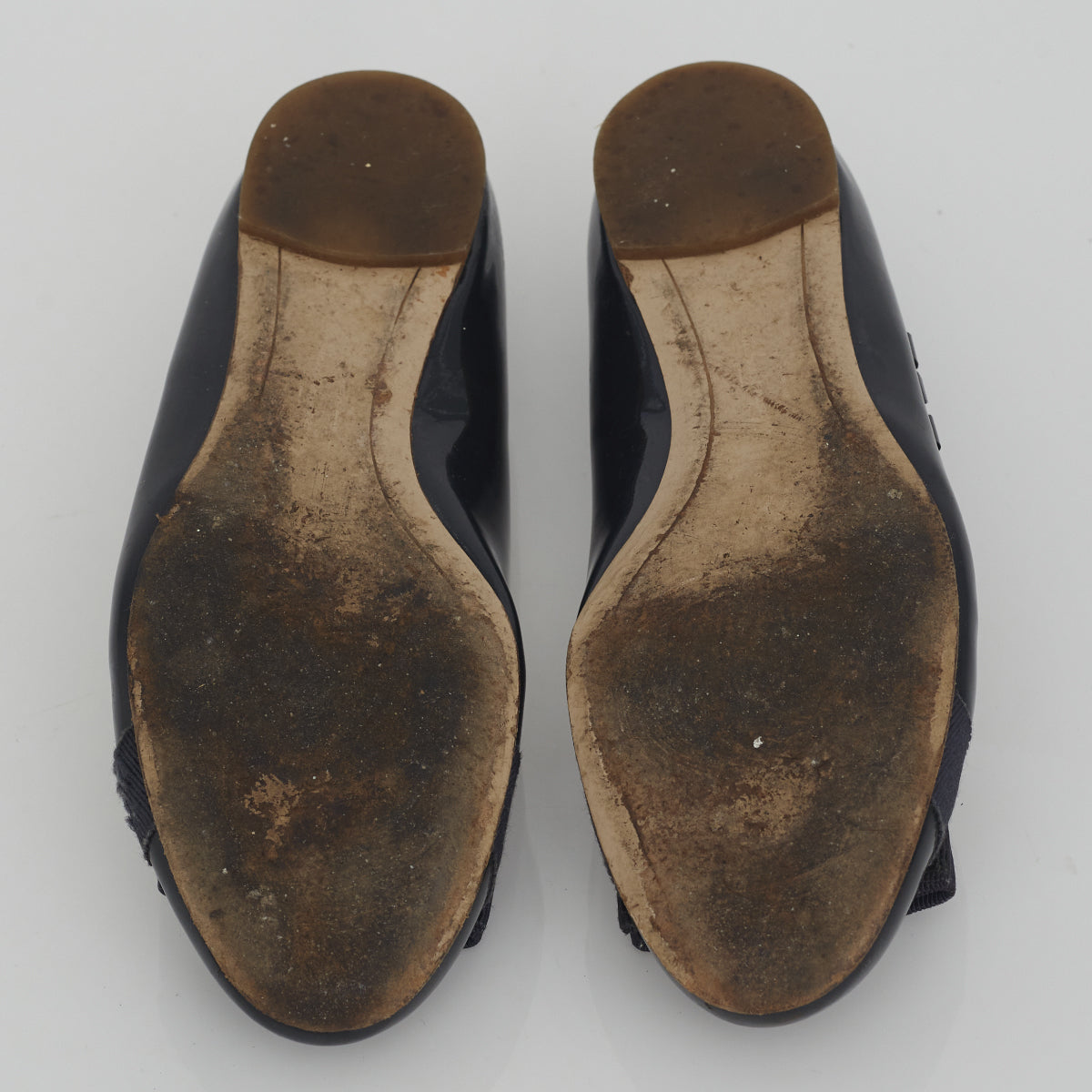 Sapatilha Salvatore Ferragamo Azul Petróleo Verniz Laço Tam. 8