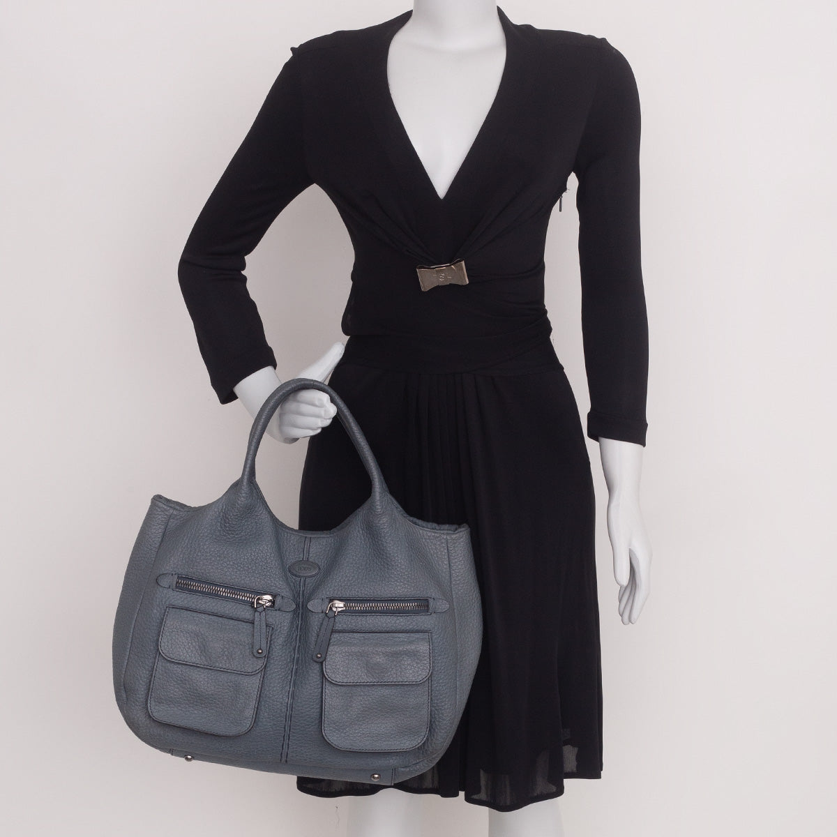 Bolsa Tod's Azul c/ Bolsos Frontais Grande