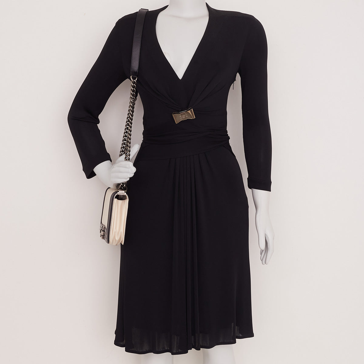 Bolsa Chanel Boy Preto & Branco