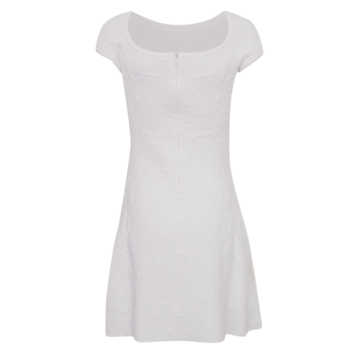Vestido Chanel Branco Matelassê Tam.40 Fr