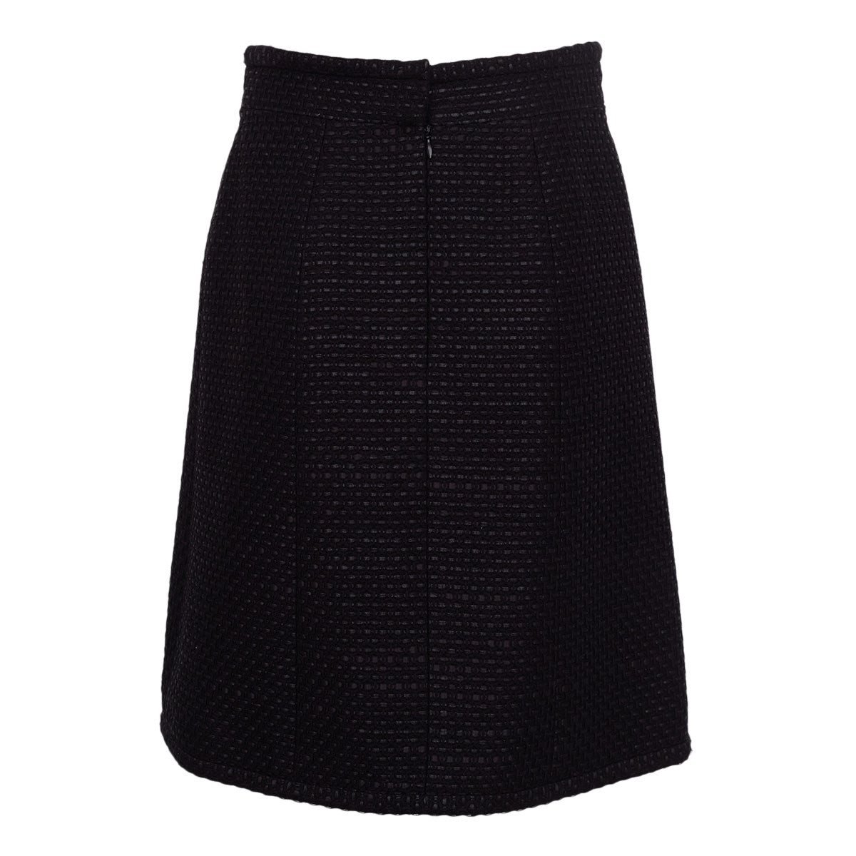 Saia Chanel Tweed Preta Tam. 38 Br