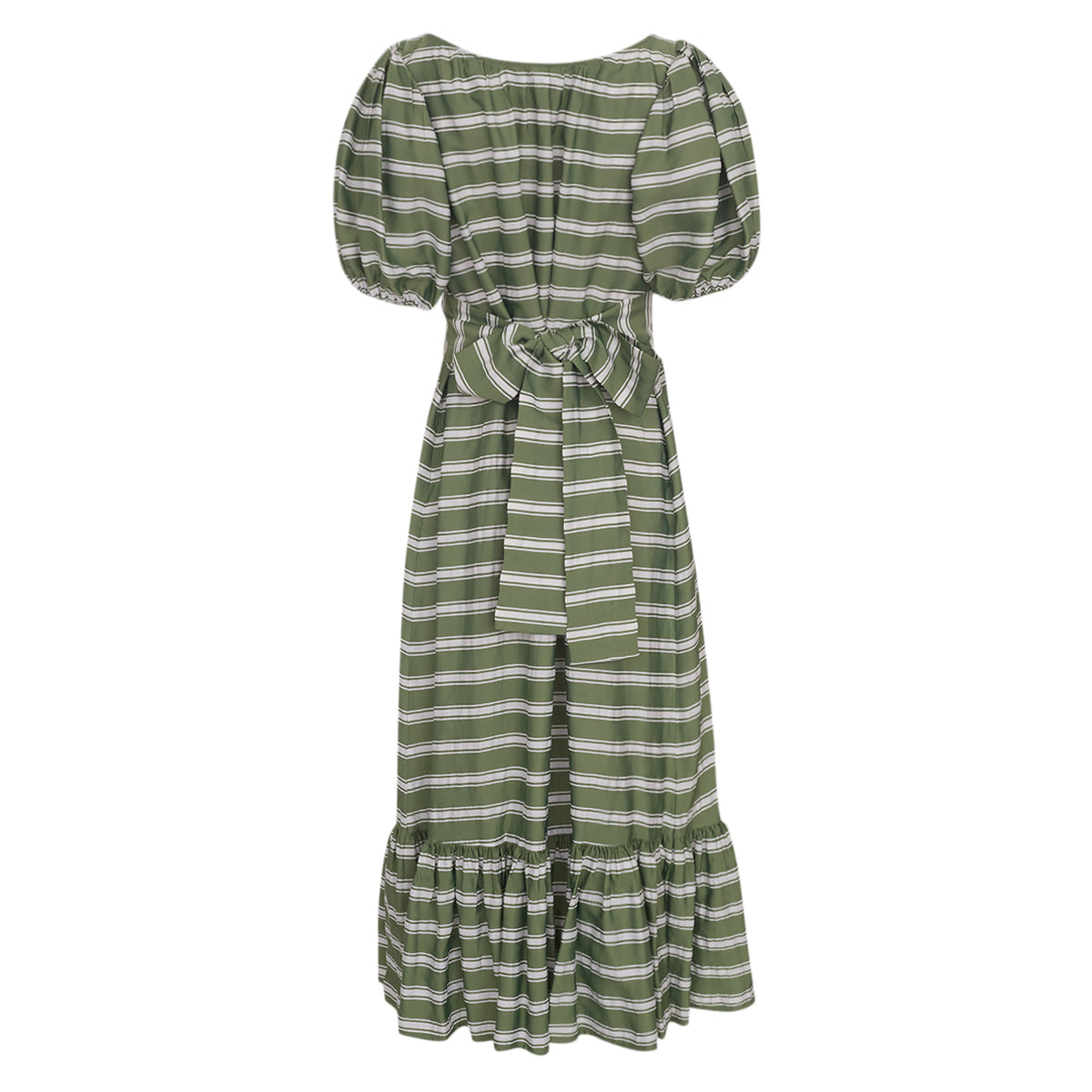 Vestido Lisa Marie Fernandez Verde Listrado Tam. PP