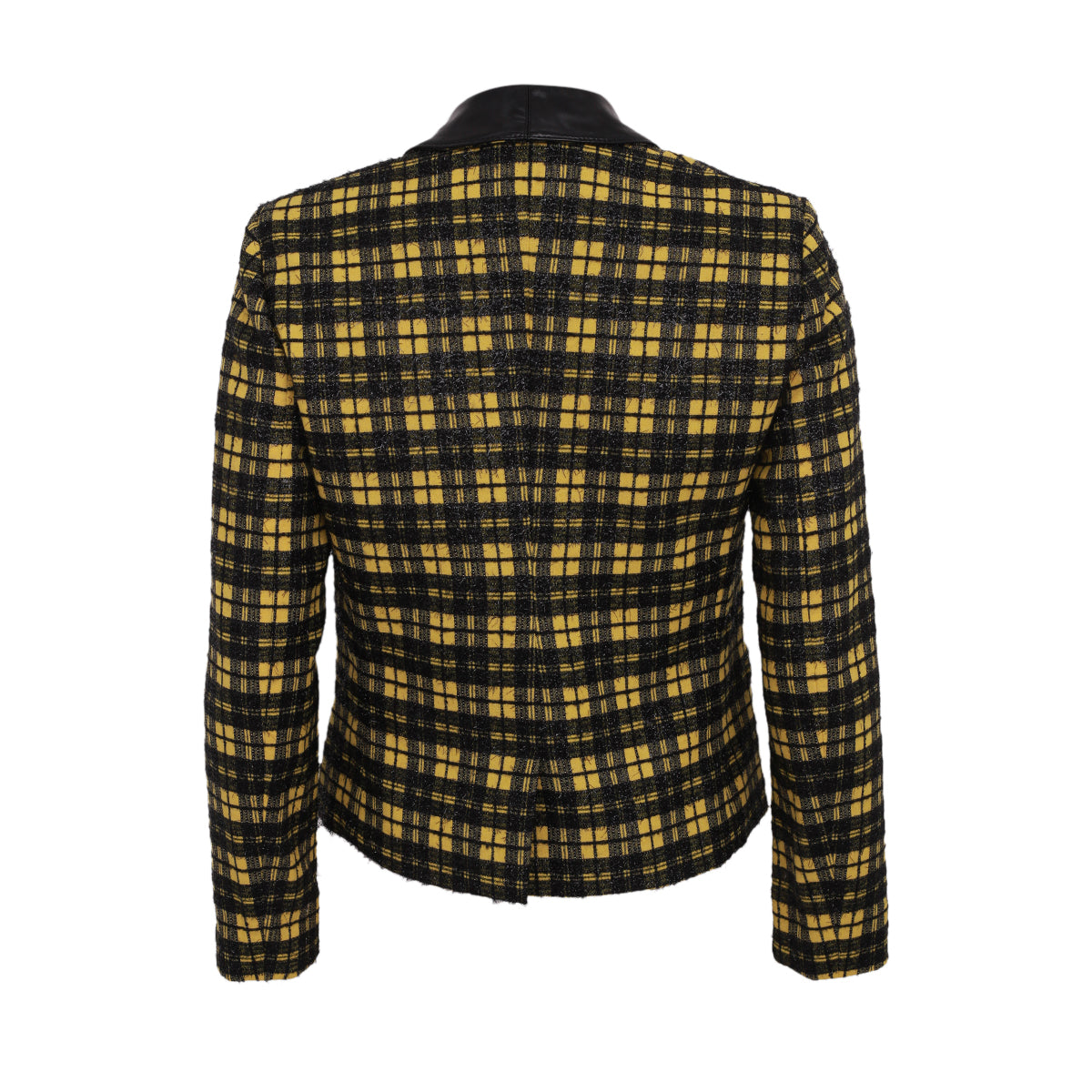 Blazer Versace Amarelo e Preto em Tweed Tam. 38 Br