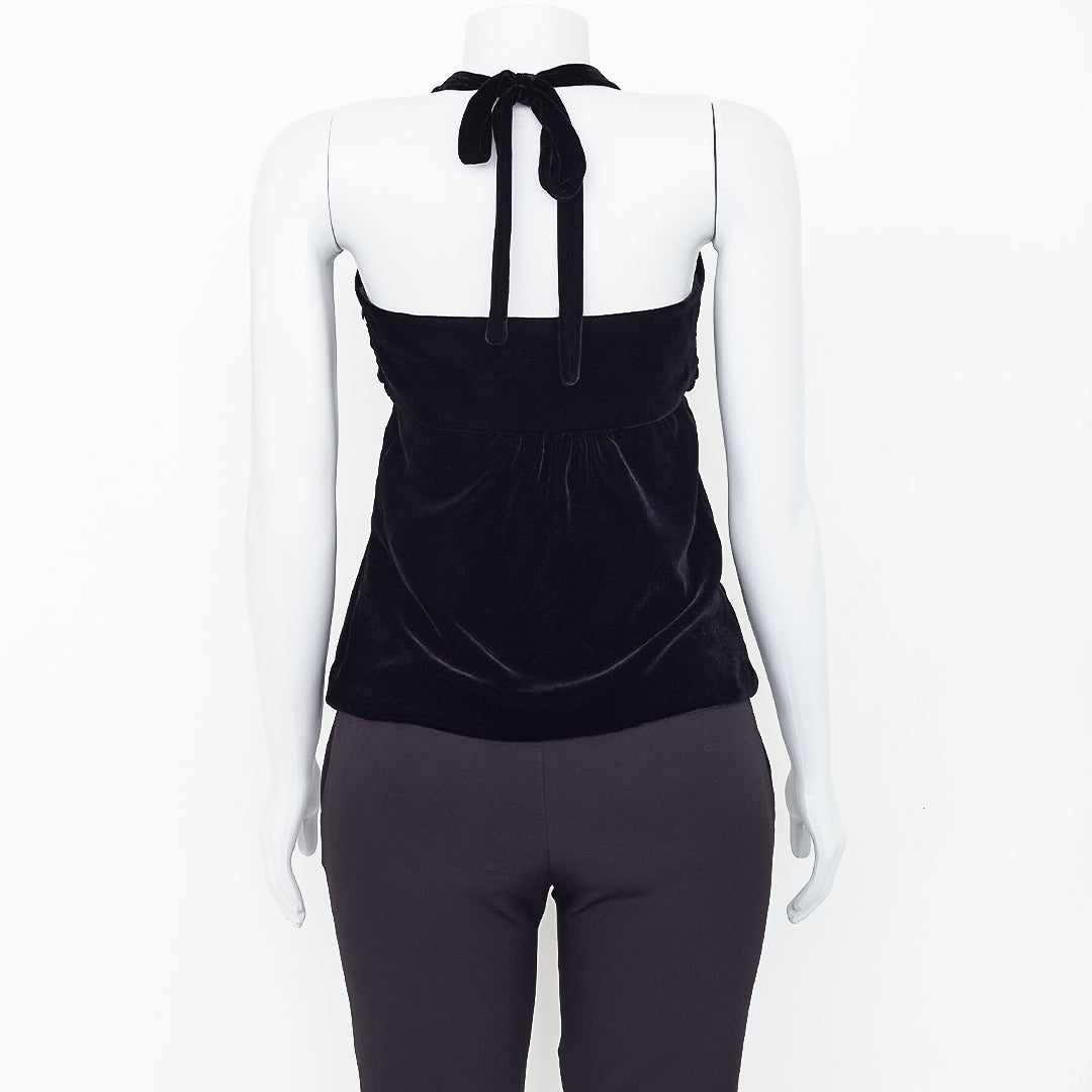 Blusa Cris Barros Veludo Preto Tam. P