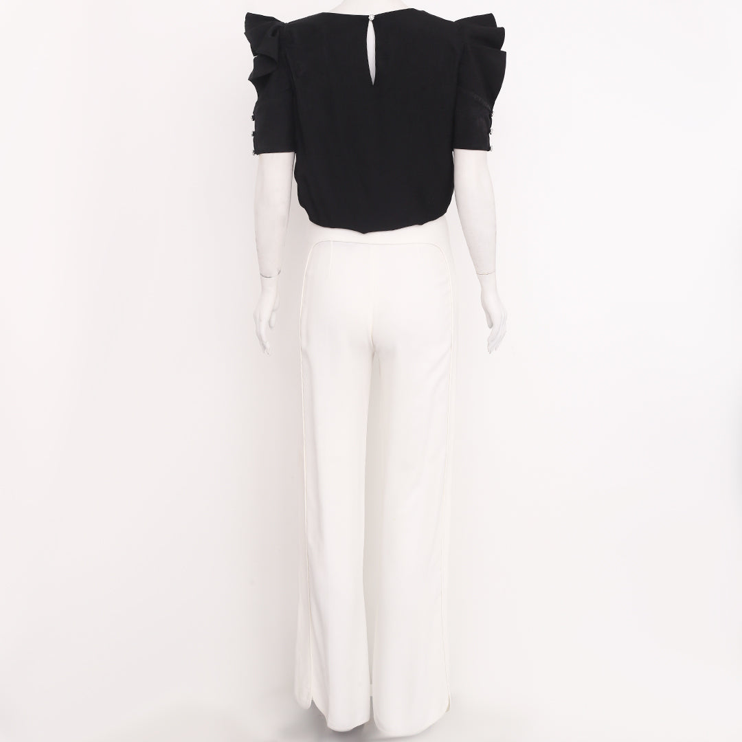 Calça NK Branca com Detalhe na Cintura Tam. 34