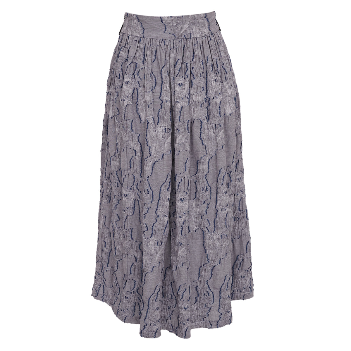 Saia Paula Raia Azul Claro c/ textura Evasê Tam. 36