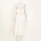 Vestido Adriana Degreas Off-White c/ alças finas Tam. G