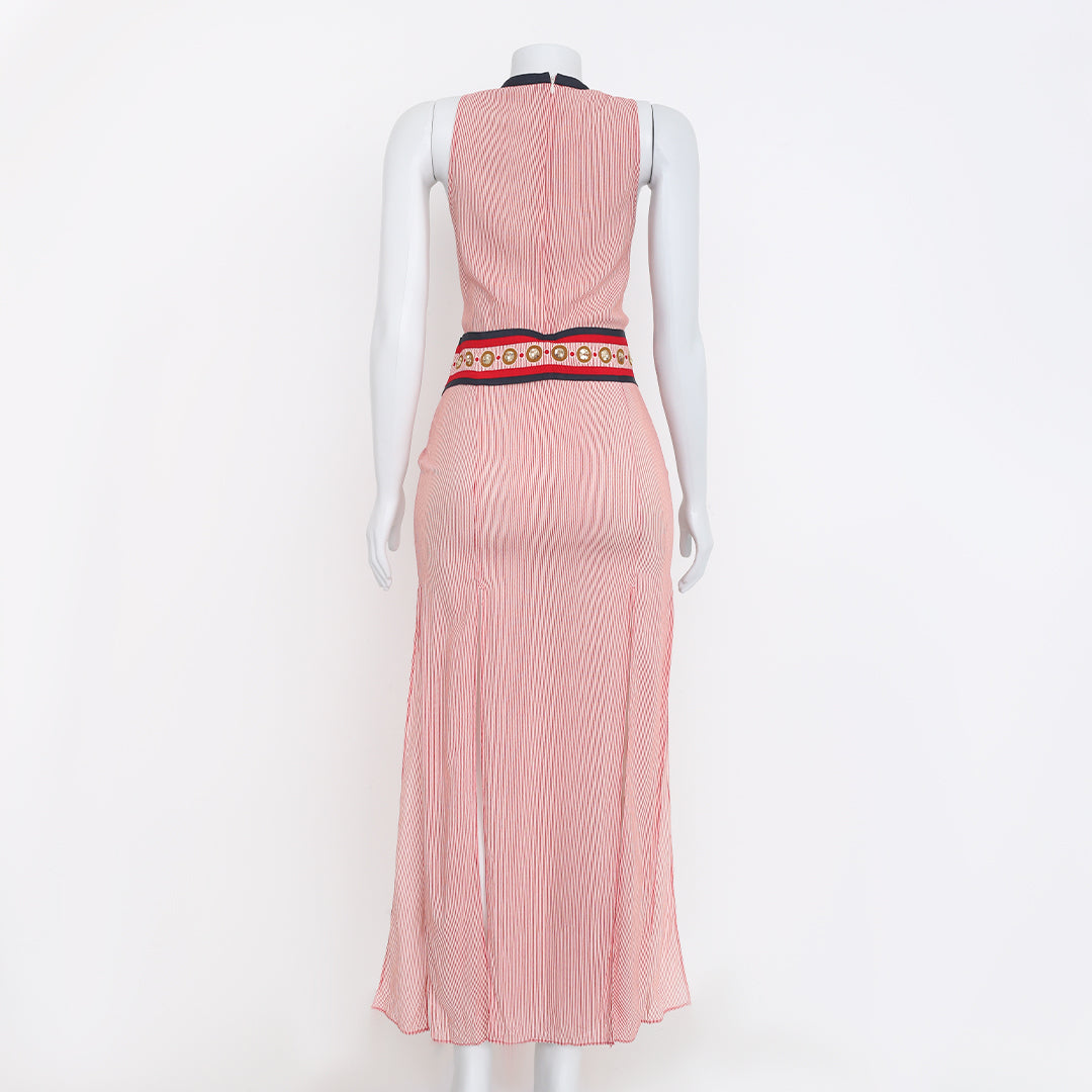 Vestido Sass e Bide Listrada Tam. G