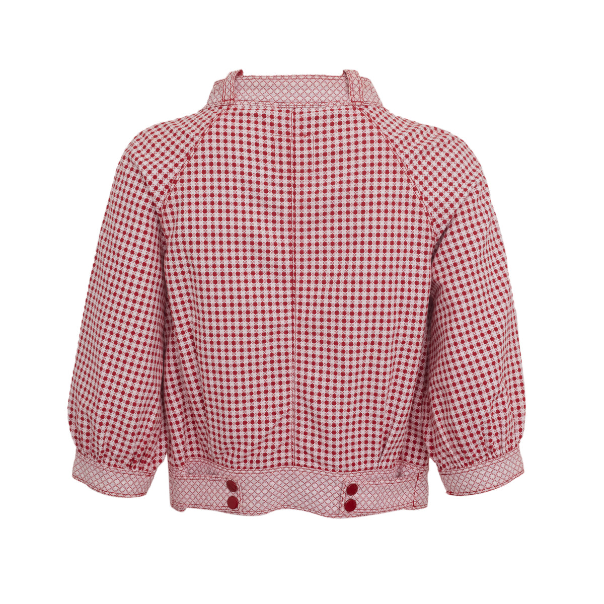Casaqueto Moschino Xadrez Vermelho e Branco Tam.42 It