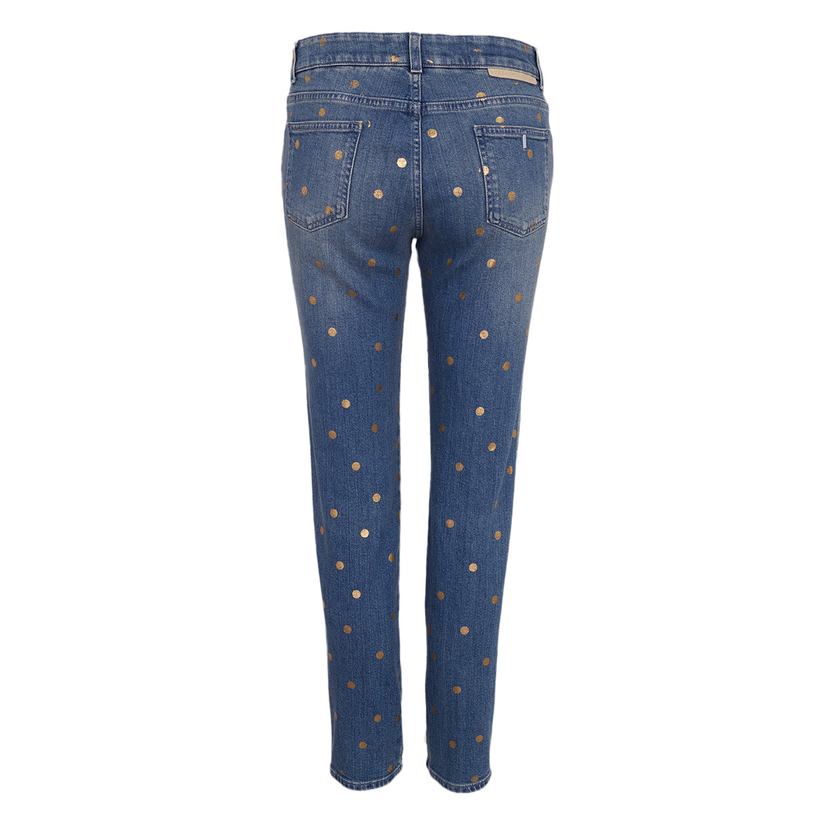Calça Stella McCartney Jeans com Bolinhas Douradas Tam. 40 Br