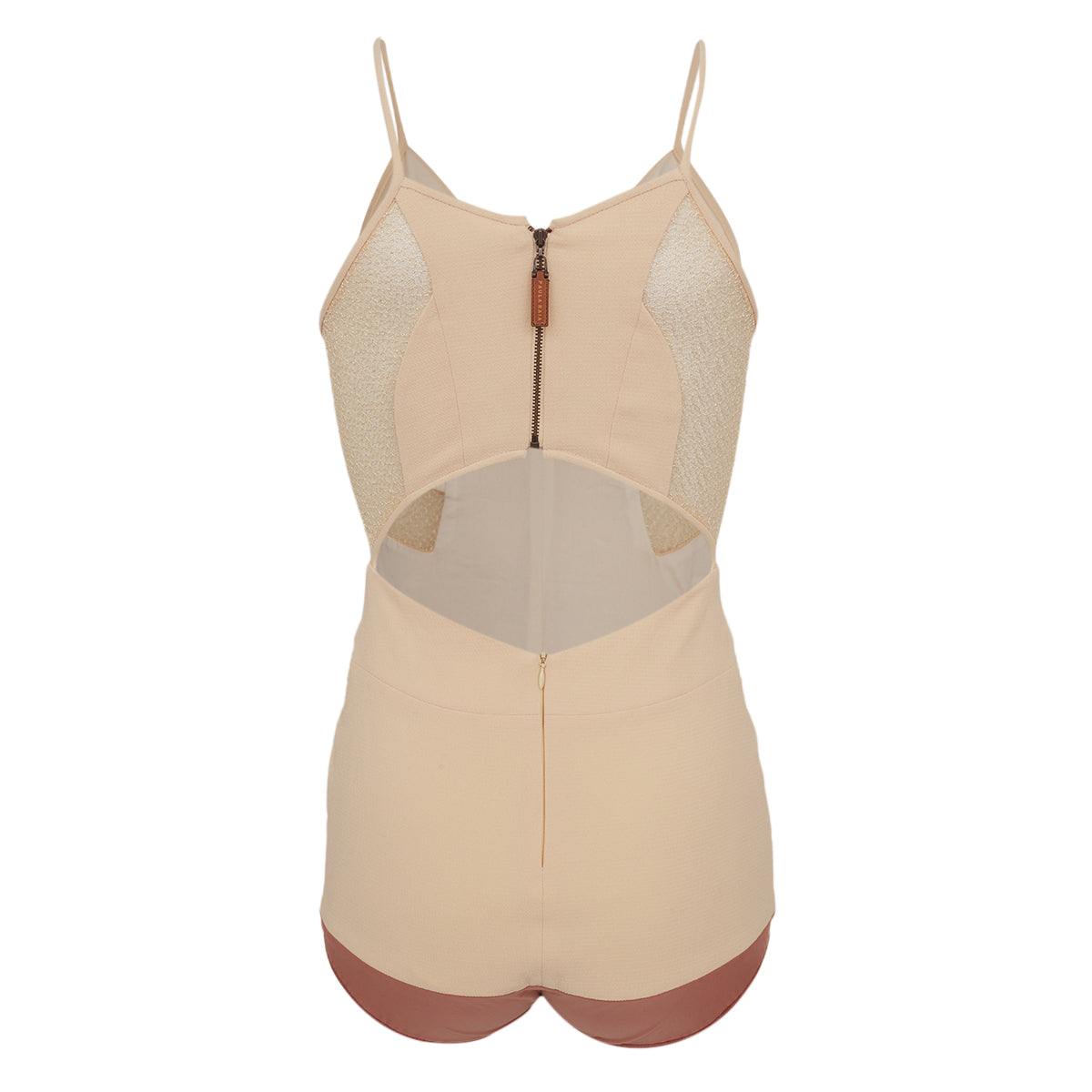 Body Paula Raia Creme c/ Tule e Recortes Tam.36