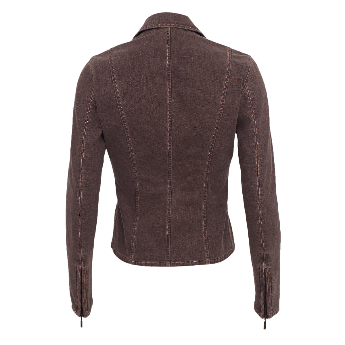 Jaqueta Chanel Jeans Marrom Claro Tam.36 It