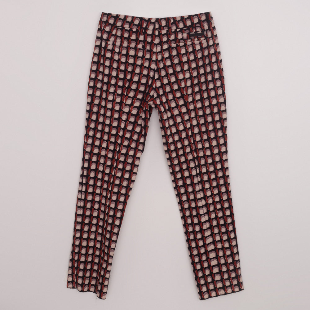 Calça Prada Preta Estampada Tam.40 It