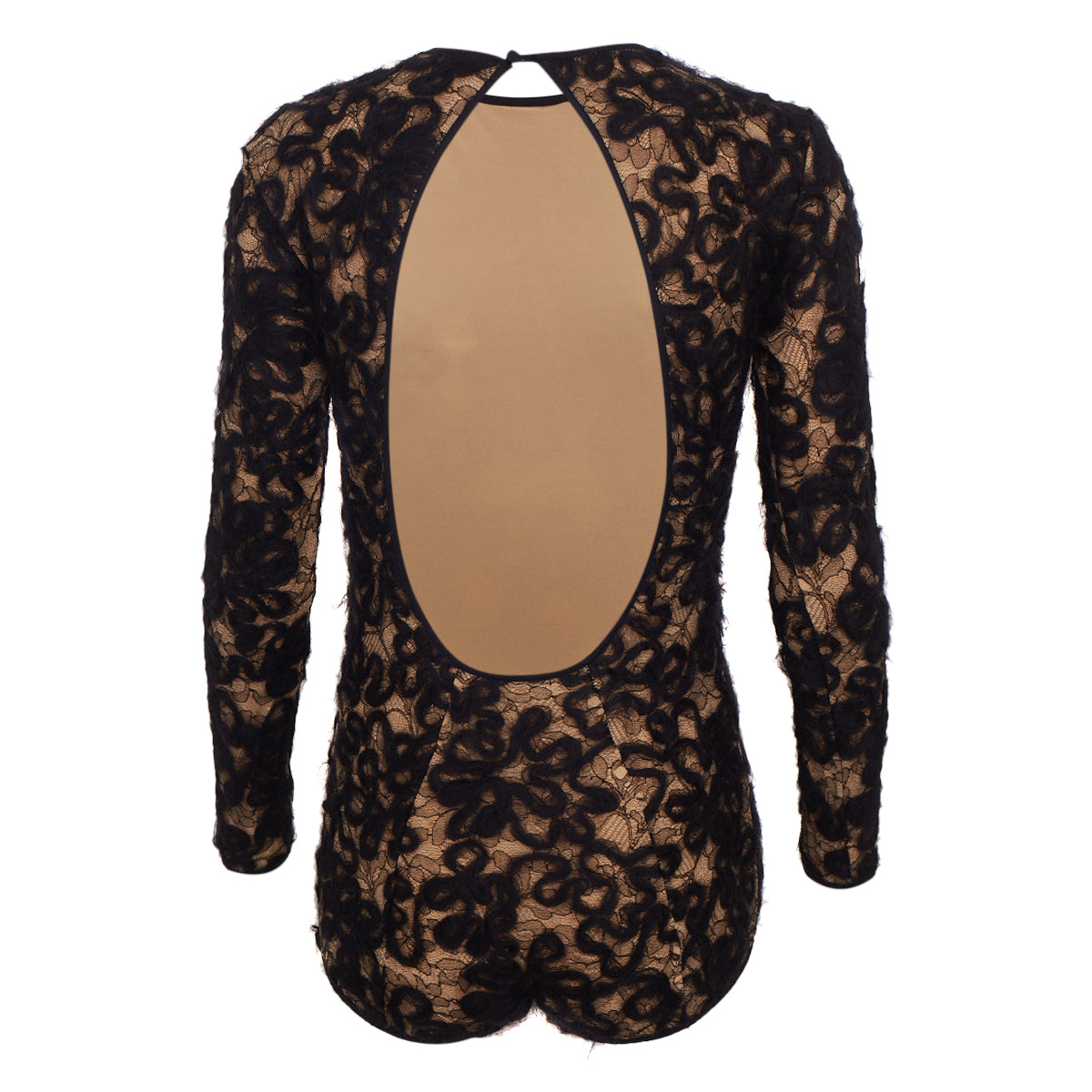 Body Paula Raia Preto em Renda e Lã Tam.38 Br