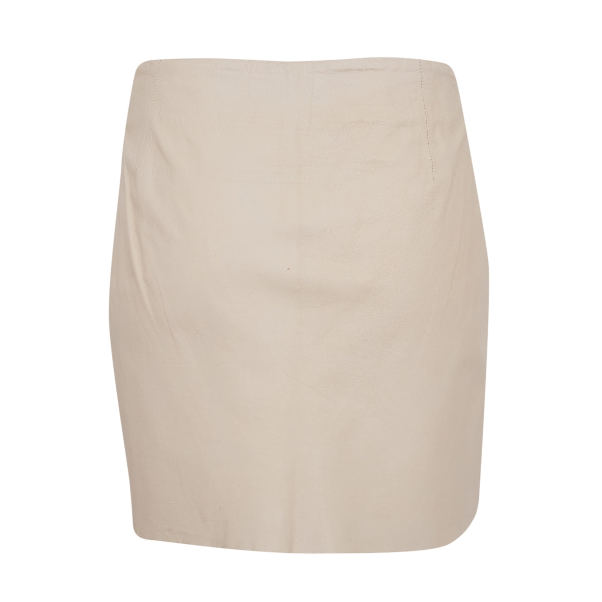 Saia NK Couro Off White c/ Botões Perolados Tam. 42