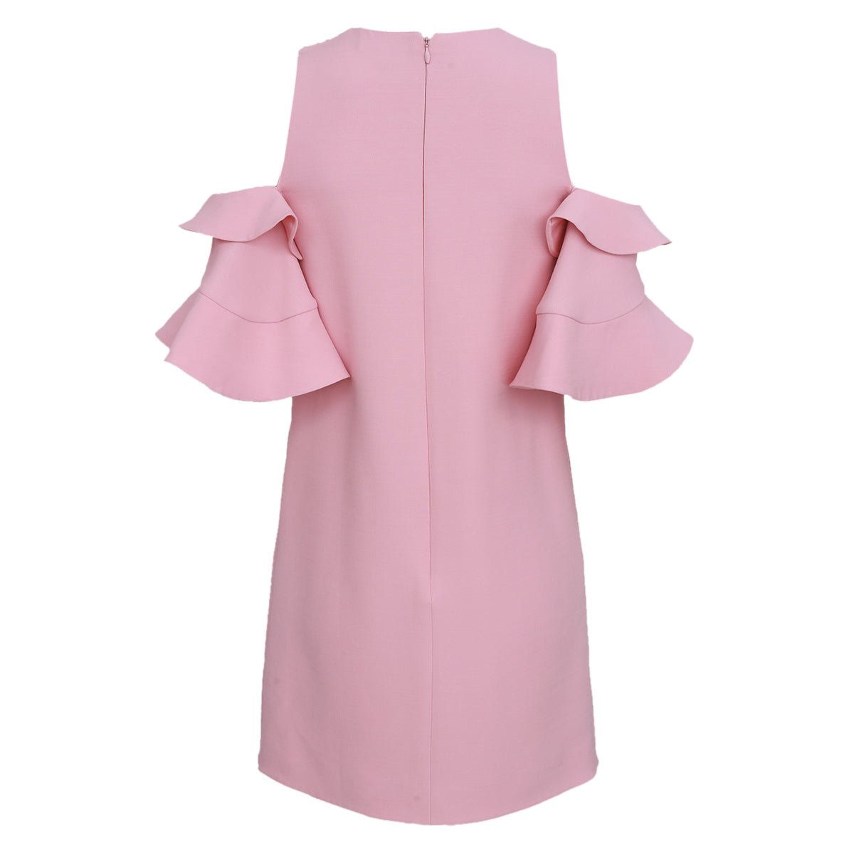 Vestido Louis Vuitton Rosa c/ Babados nas Mangas Tam. 34 Br