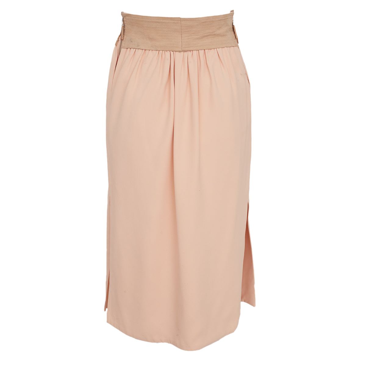 Saia Paula Raia Rosa Claro c/ Cós em Camurça Tam. 38